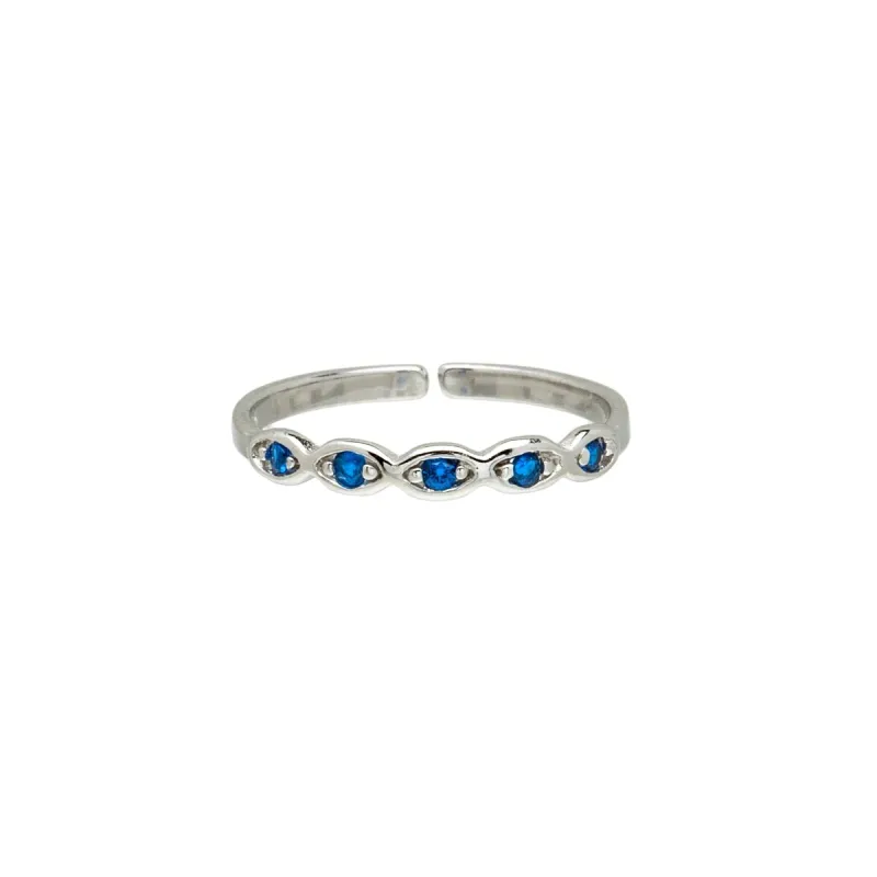 Sterling Silver Sapphire Cubic Zirconia Marquis Toe Ring sold by Zulily