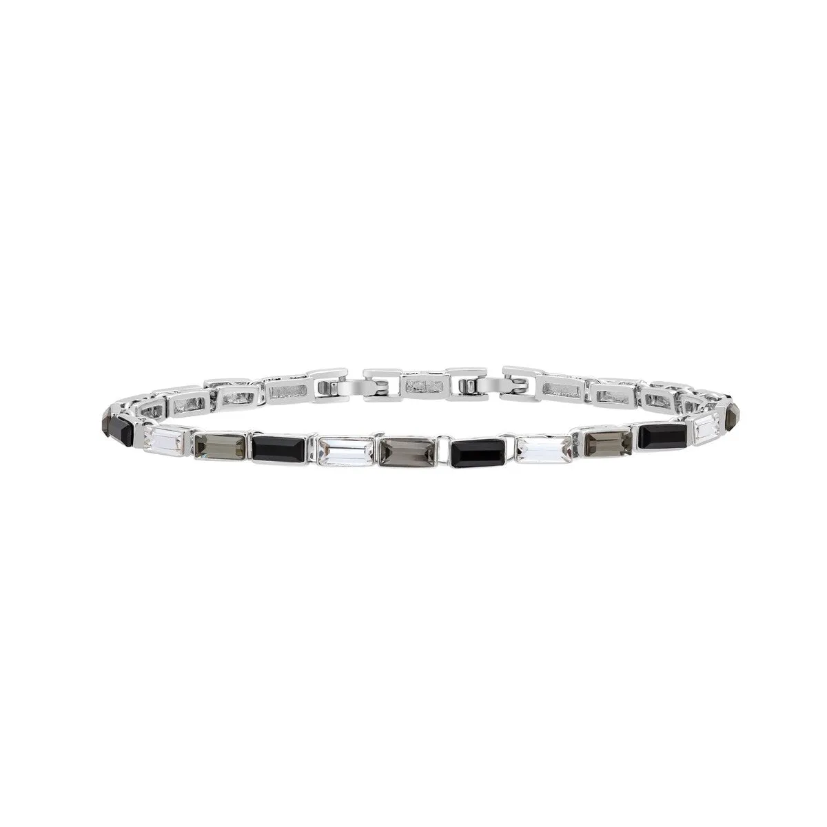 Emerald Cut Crystal Bracelet In Black Diamond And Jet sold by Zulily