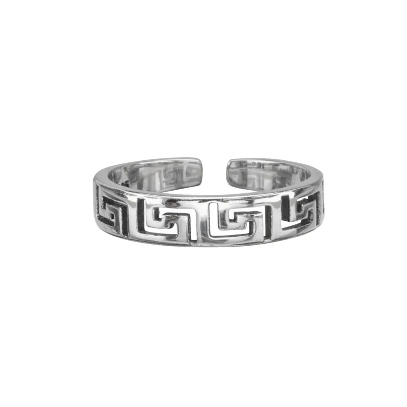 Sterling Silver Classic Greek Key Design Toe Ring sold by Zulily