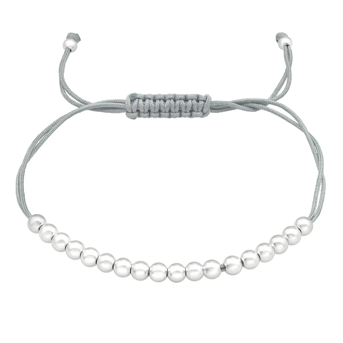 Sterling Silver Adjustable Beaded Bracelet sold by Zulily