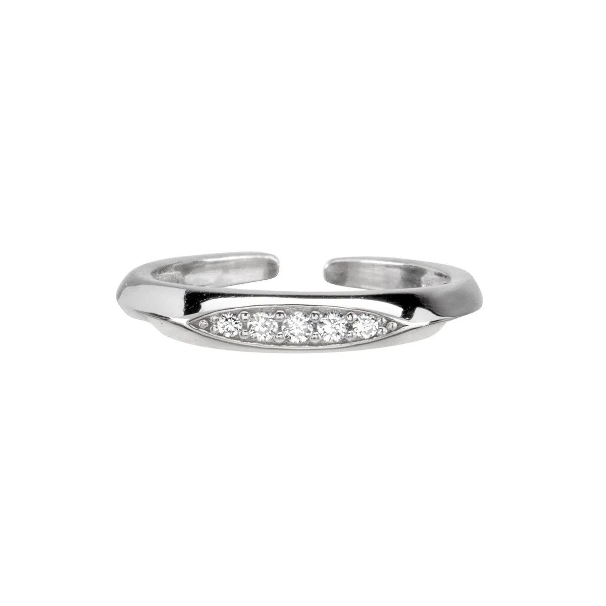 Sterling Silver & Cubic Zirconia Cat Eye Toe Ring sold by Zulily
