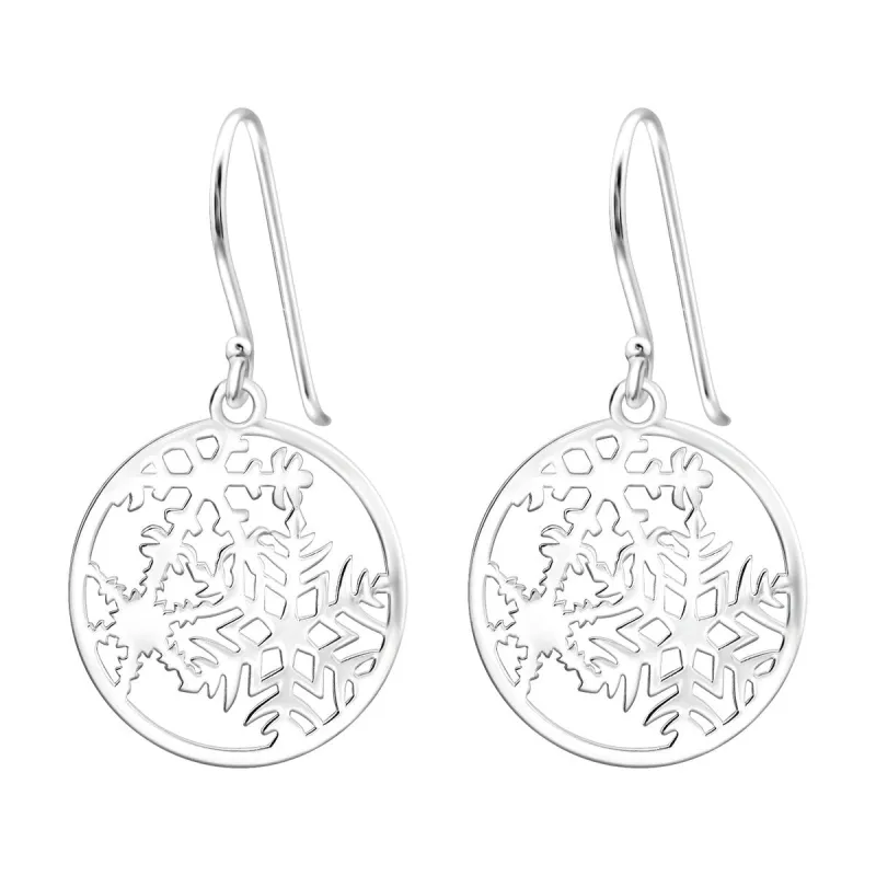 Sterling Silver Snowflakes Drop Earrings sold by Zulily