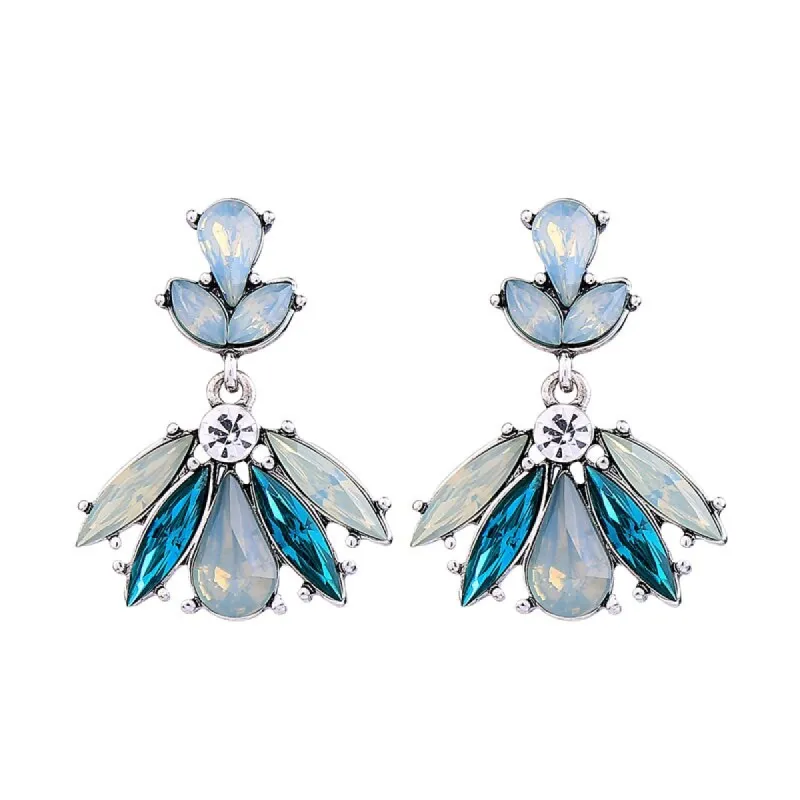 Blue Crystal Marquis Drop Earrings sold by Zulily