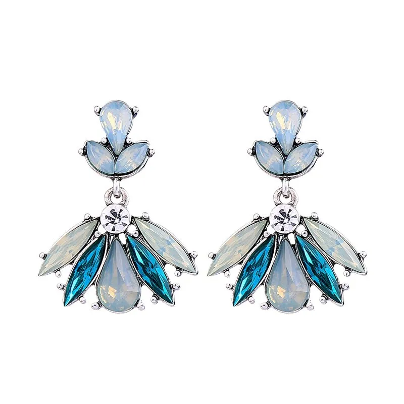 Blue Crystal Marquis Drop Earrings sold by Zulily