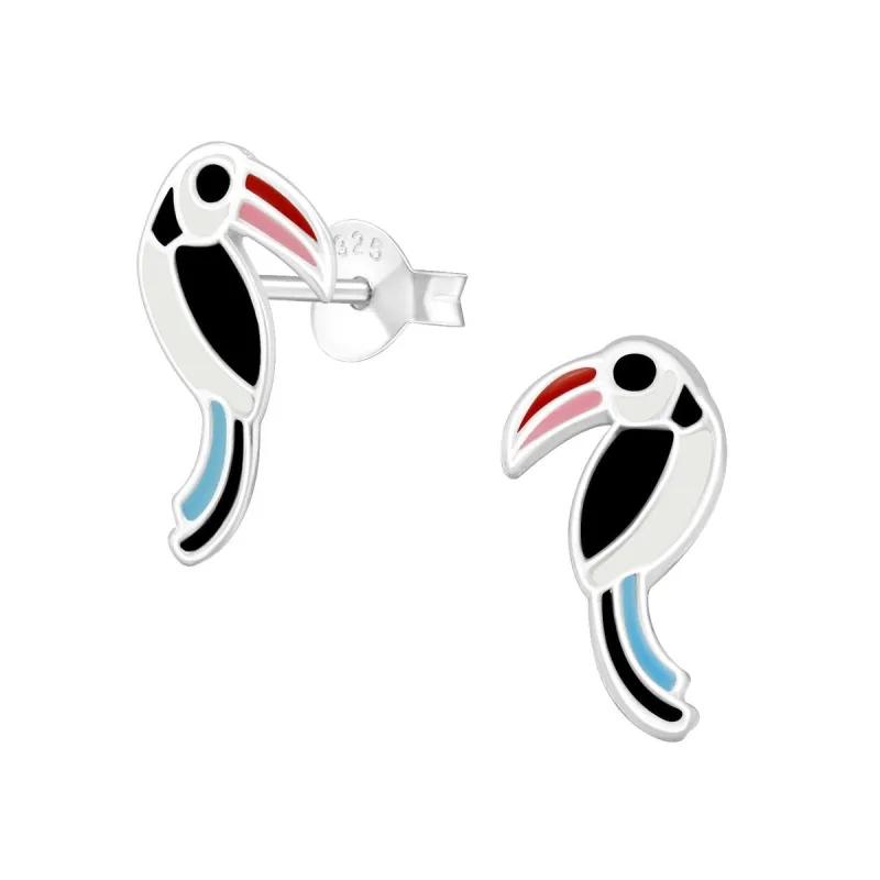 Sterling Silver Parrot Stud Earrings sold by Zulily