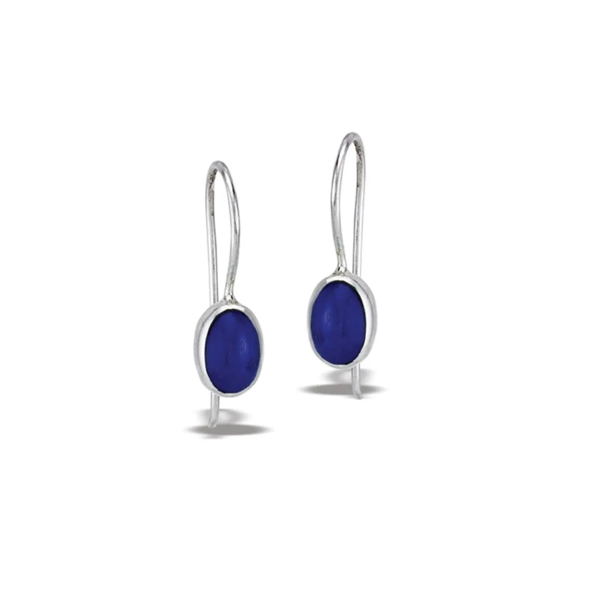 Sterling Silver Sodalite Oval Threader Earrings sold by Zulily