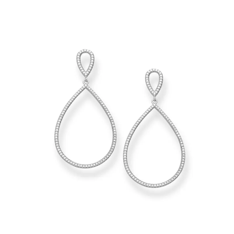 Cubic Zirconia & Sterling Silver Statement Gala Drop Earrings sold by Zulily