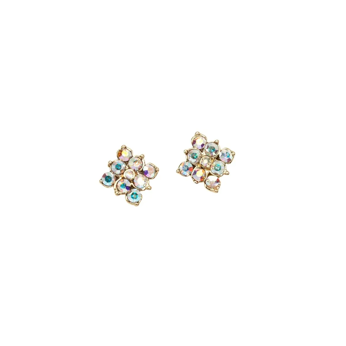 Aurora Borealis Crystal Floral Stud Earrings sold by Zulily product image thumbnail 3