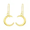 Sterling Silver 18k Gold-Plated Crescent Moon Drop Earrings sold by Zulily