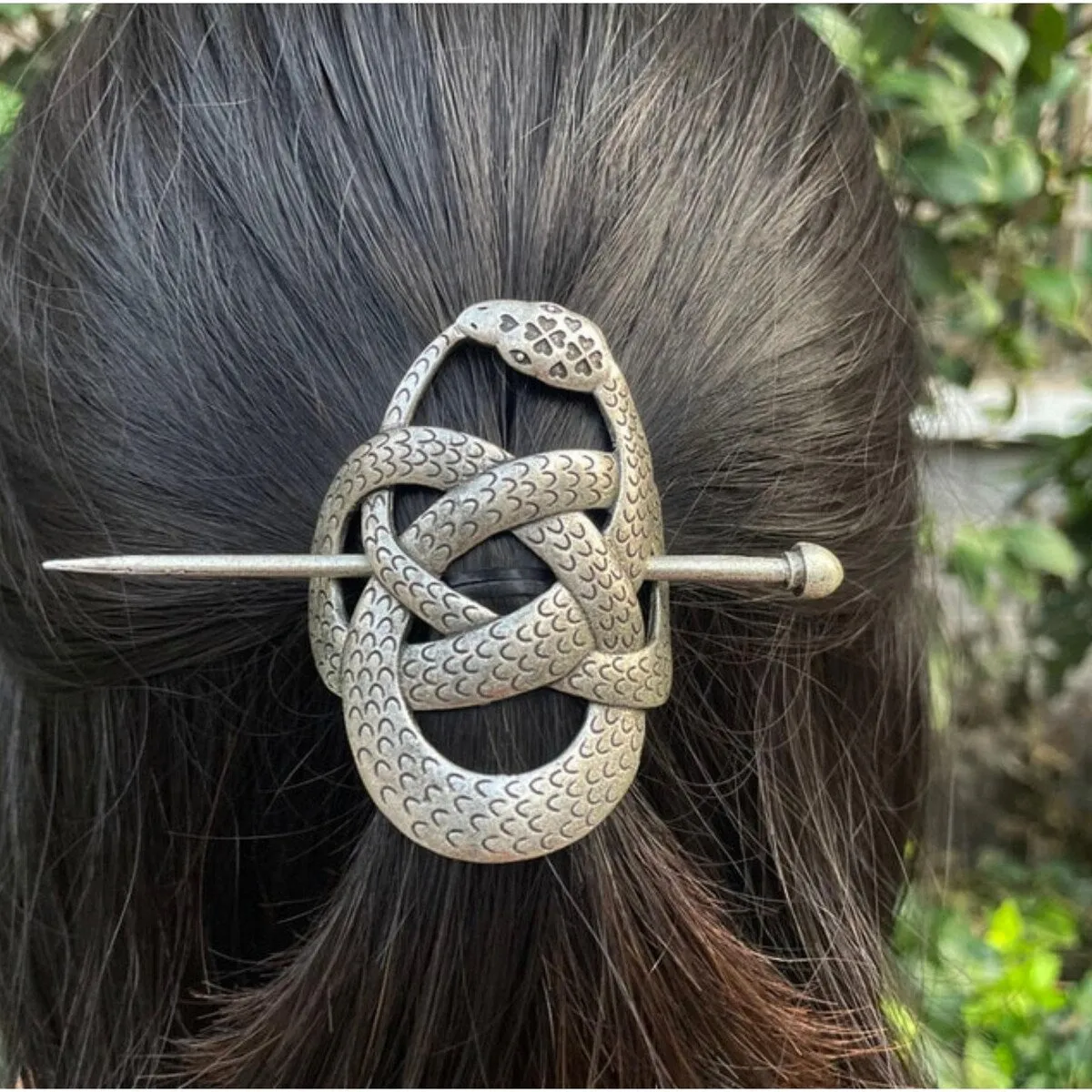 Silvertone Snake Knotted Celtic Hair Pin sold by Zulily