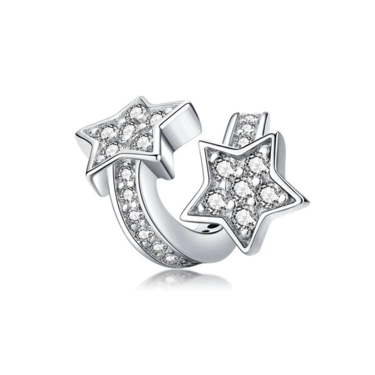 Sterling Silver Cubic Zirconia Wrapped Stars Charm sold by Zulily
