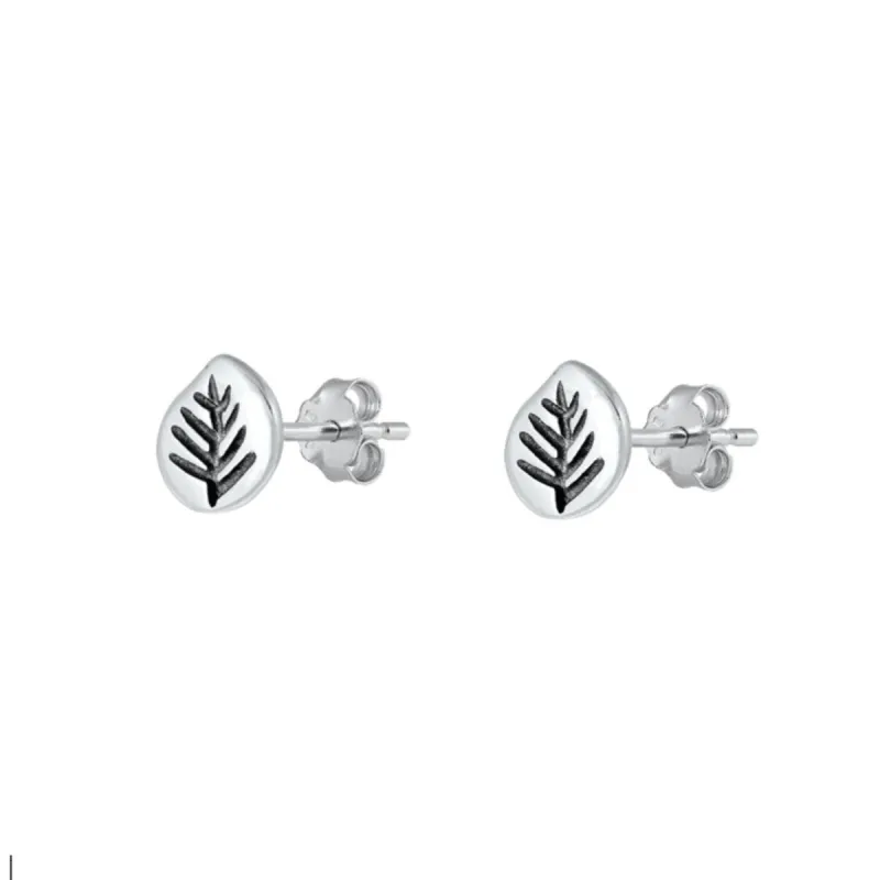 Sterling Silver Dainty Leaf Stud Earrings sold by Zulily