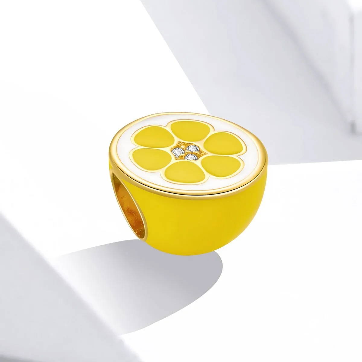 Yellow Cubic Zirconia & Sterling Silver Lemon Charm sold by Zulily product image thumbnail 2
