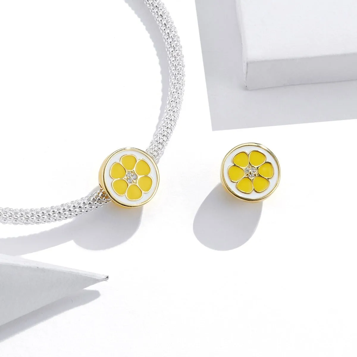 Yellow Cubic Zirconia & Sterling Silver Lemon Charm sold by Zulily product image thumbnail 3