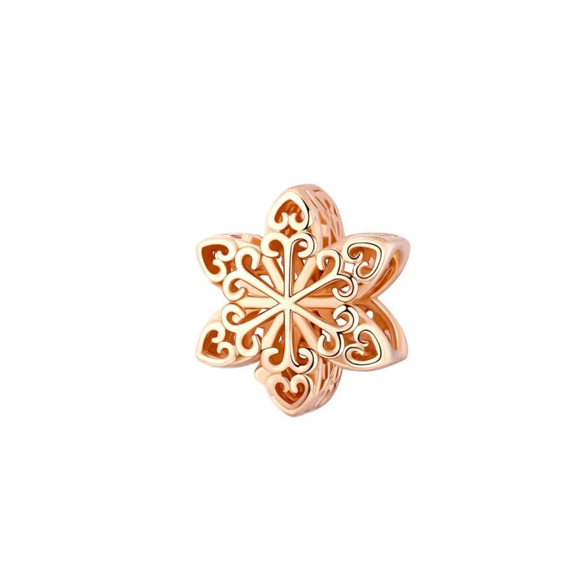 Sterling Silver & Rose Goldtone Snowflake Charm sold by Zulily