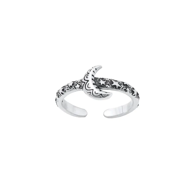 Sterling Silver Moon & Star Toe Ring sold by Zulily