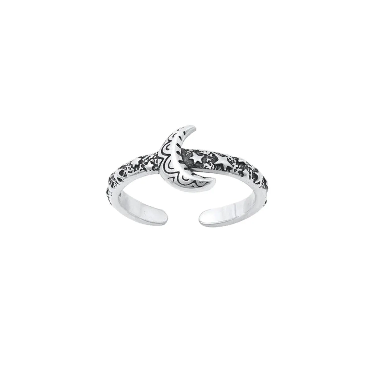 Sterling Silver Moon & Star Toe Ring sold by Zulily