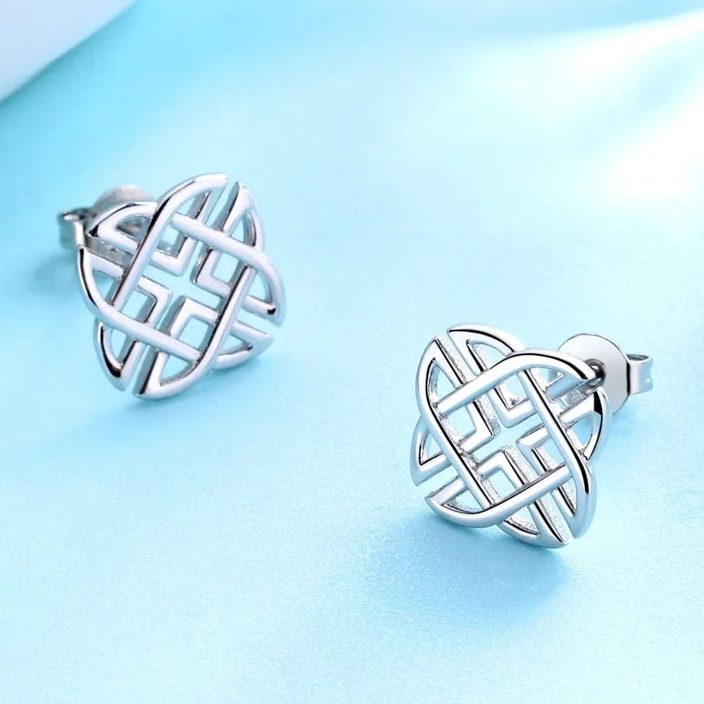 Sterling Silver Celtic Stud Earrings - 20mm L x 8mm W sold by Zulily