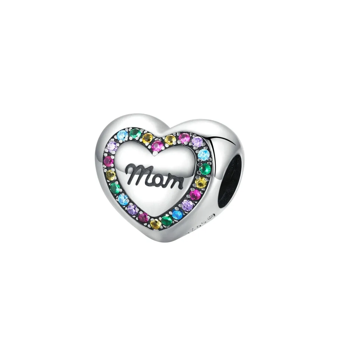Sterling Silver & Cubic Zirconia 'Mom' Charm sold by Zulily