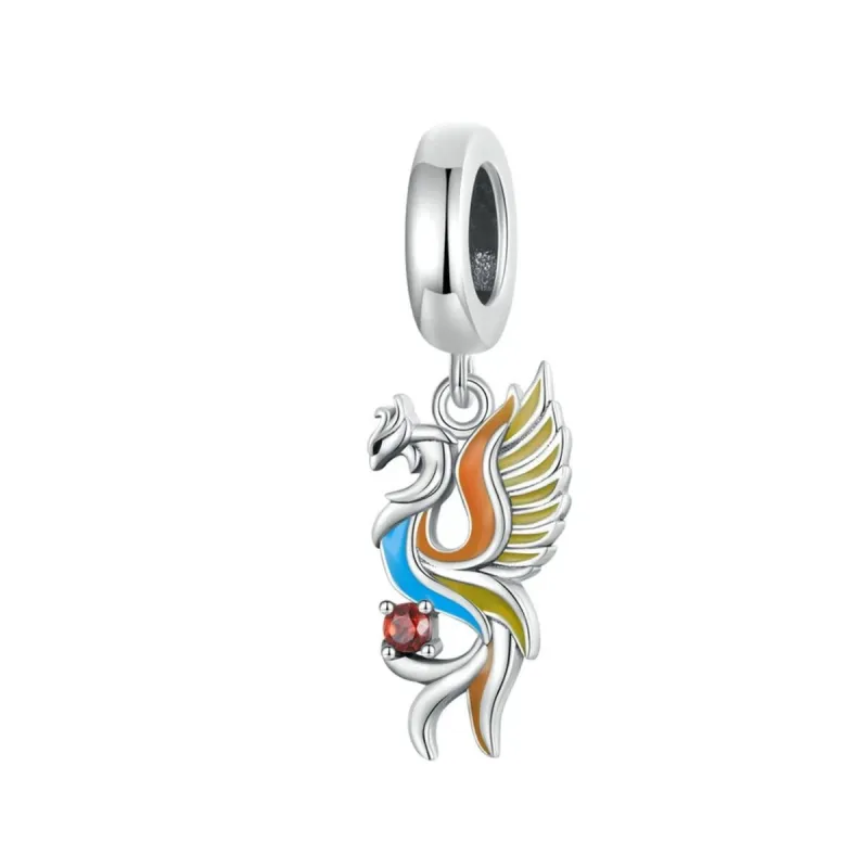 Cubic Zirconia & Sterling Silver Phoenix Charm made by Zulily