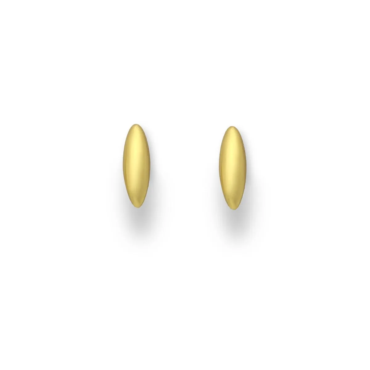 Goldtone Plated Sterling Silver Oval Stud Earrings sold by Zulily