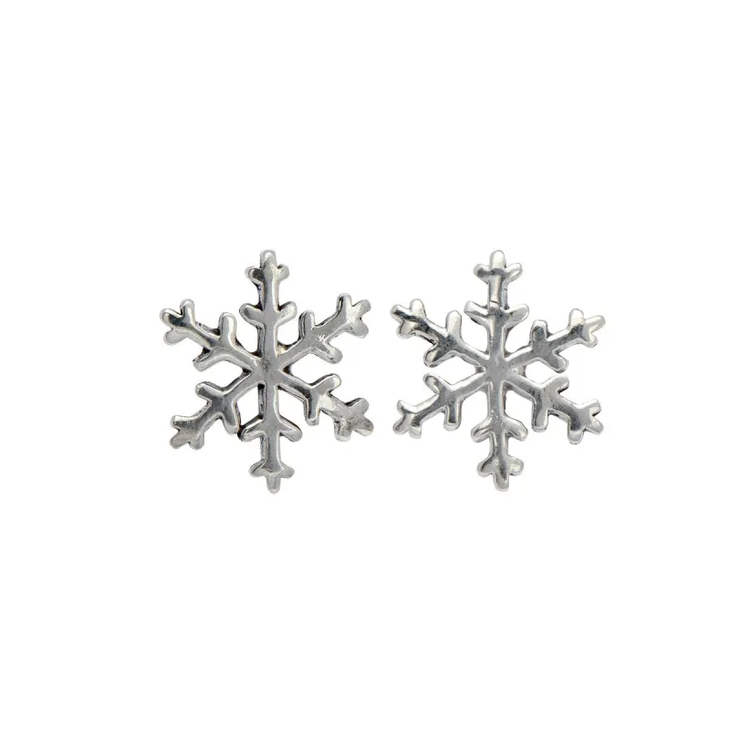 Sterling Silver Classic Snowflake Stud Earrings sold by Zulily