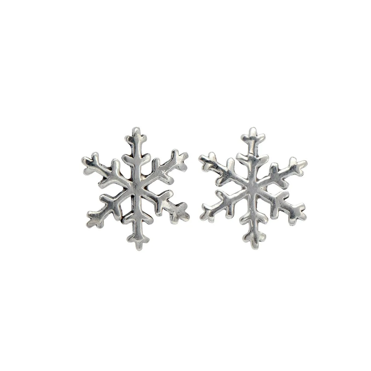 Sterling Silver Classic Snowflake Stud Earrings sold by Zulily