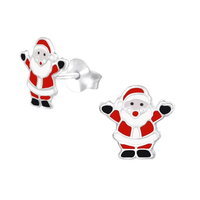 Sterling Silver Happy Santa Stud Earrings sold by Zulily