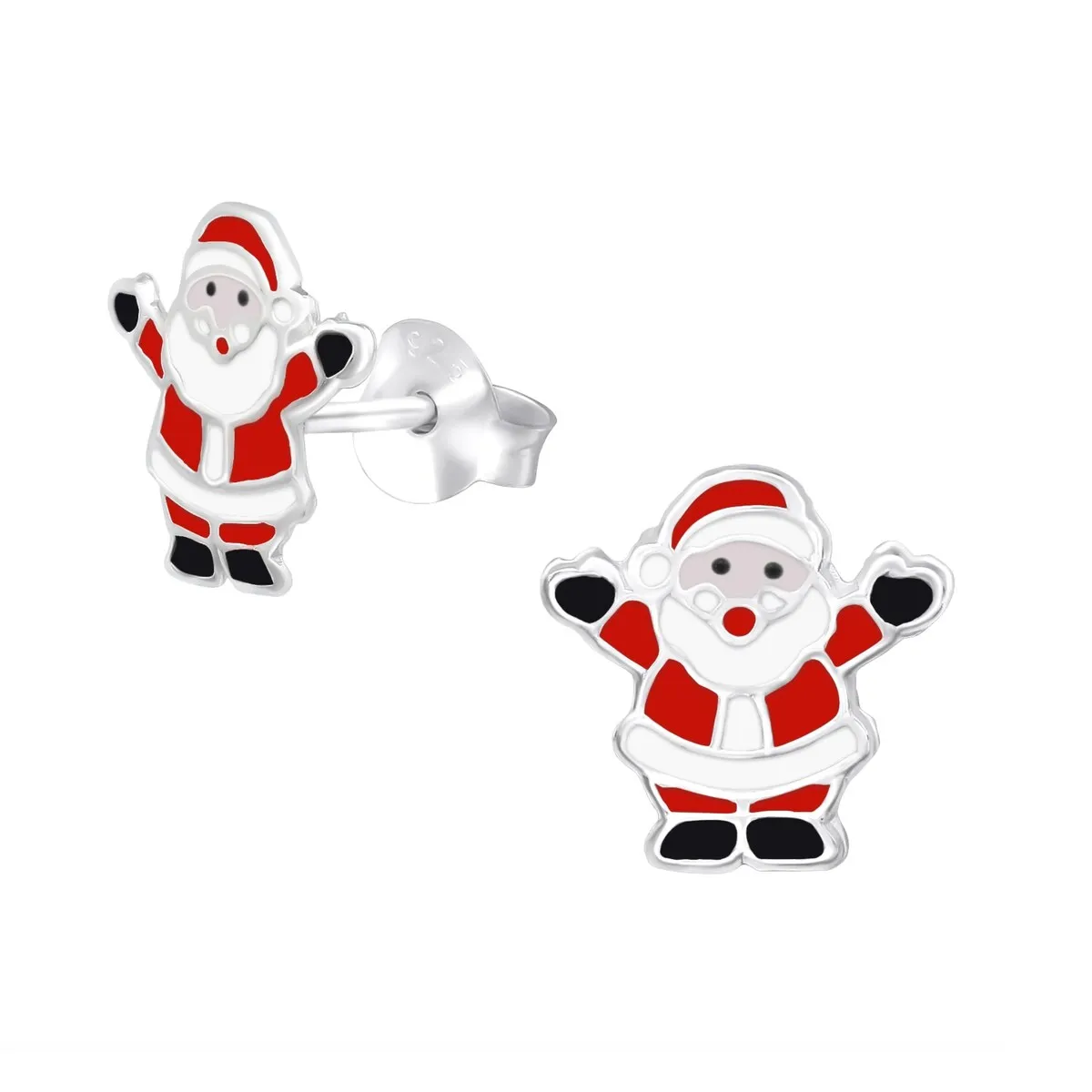 Sterling Silver Happy Santa Stud Earrings sold by Zulily