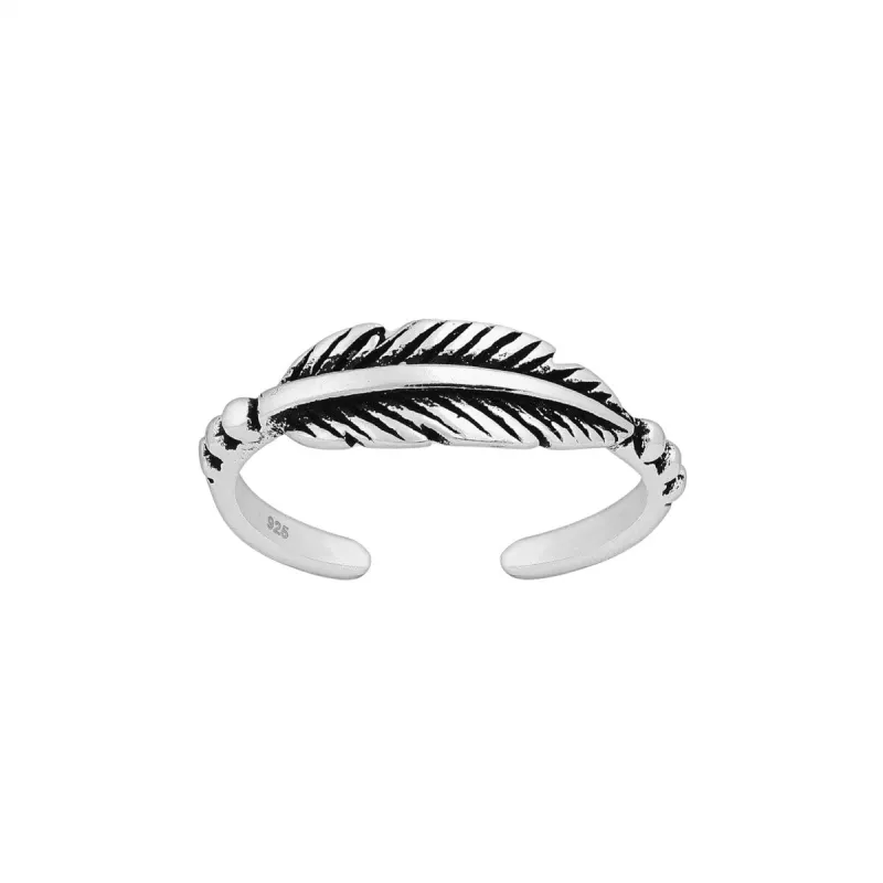 Sterling Silver Feather Toe Ring sold by Zulily