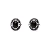 Sterling Silver Black Oval Stud Earrings sold by Zulily