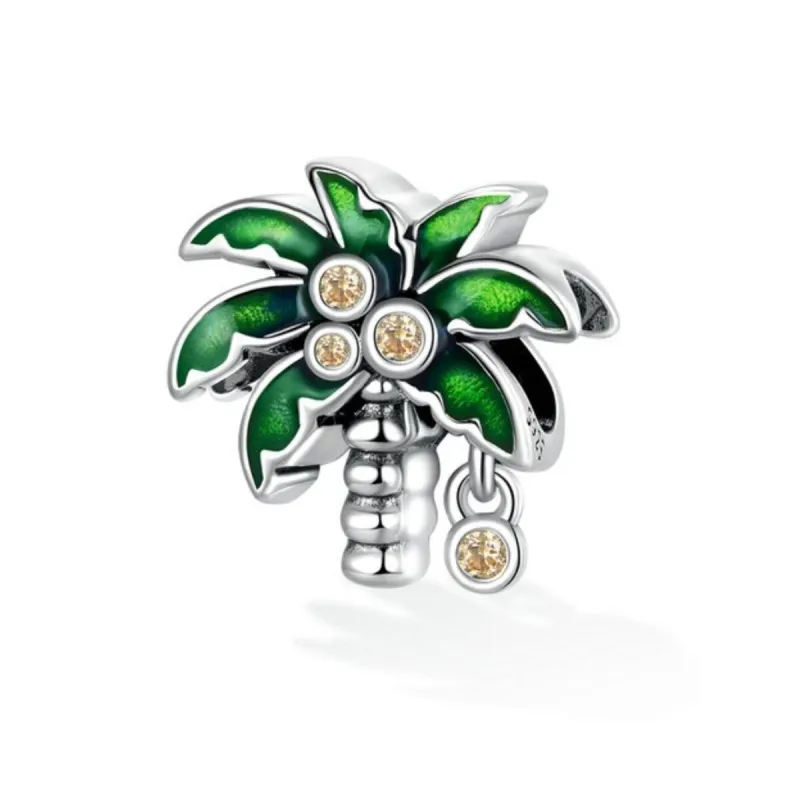 Sterling Silver Palm Tree Coconuts Charm sold by Zulily