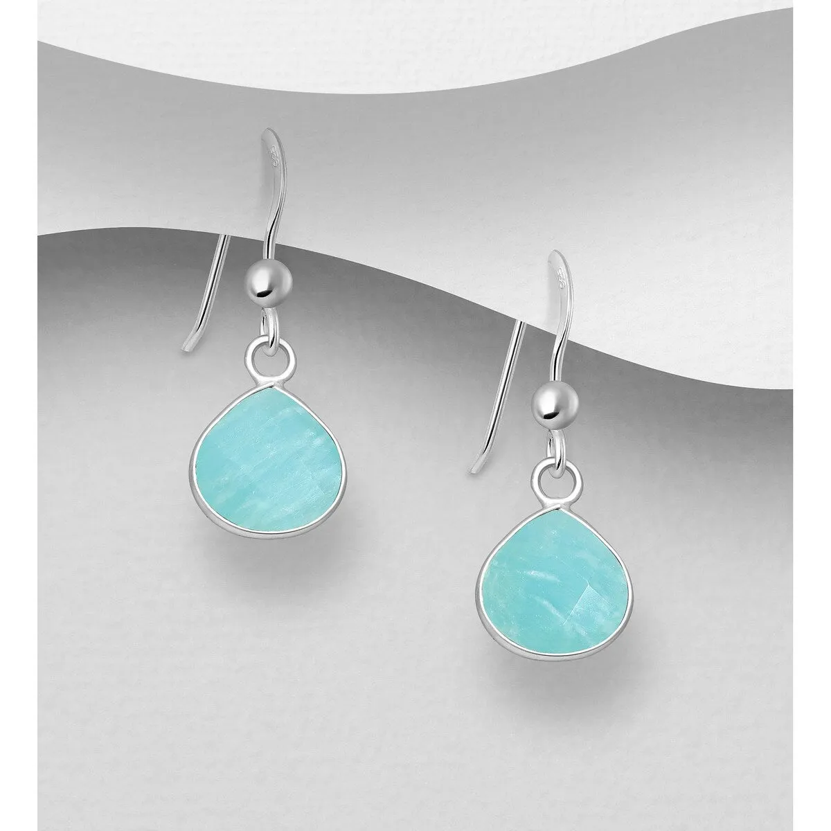 Sterling Silver Drop Earrings with Gemstones sold by Zulily product image thumbnail 4