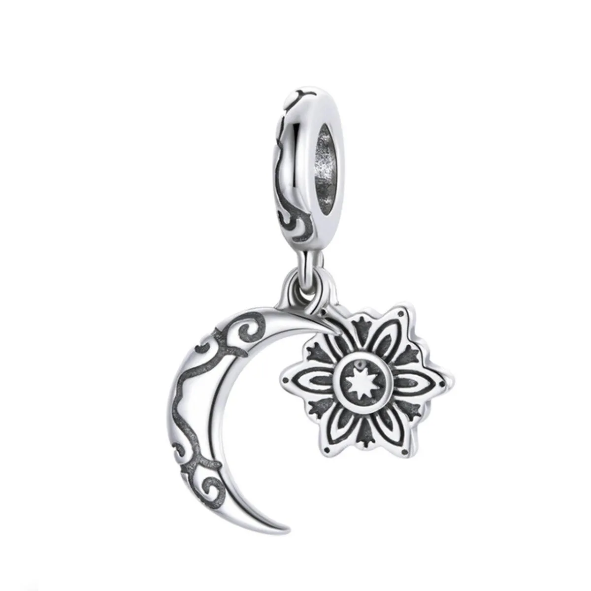 Sterling Silver Crescent & Star Charm sold by Zulily