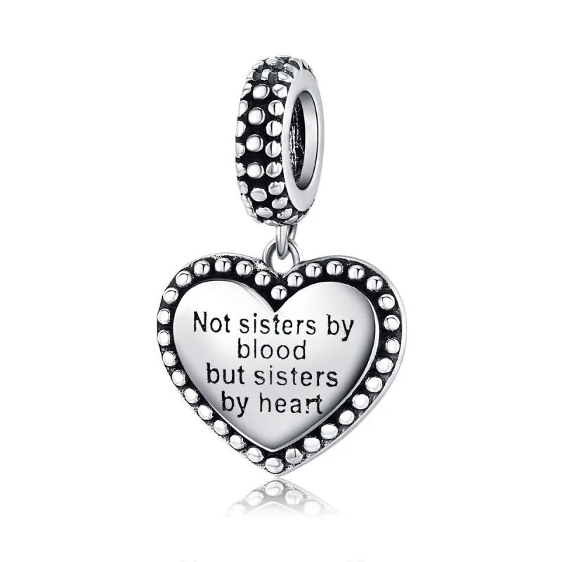 Sterling Silver 'Sister by Heart' Charm sold by Zulily