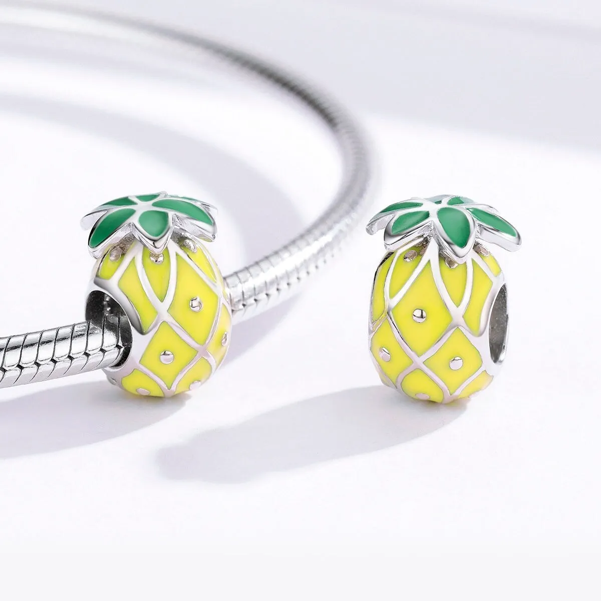 Yellow Enamel & Sterling Silver Pineapple Charm sold by Zulily product image thumbnail 2