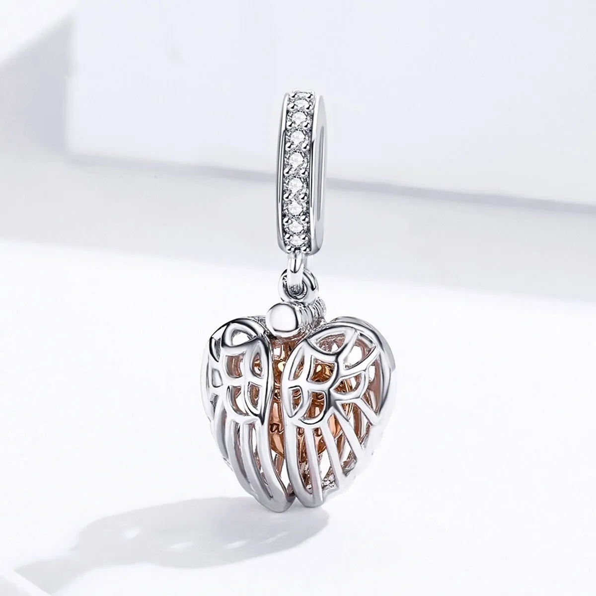 Sterling Silver 'Forever Family' Heart & Angel Wing Charm sold by Zulily product image thumbnail 3