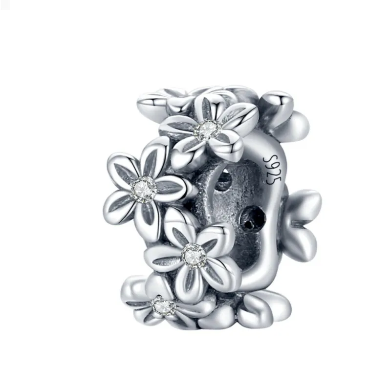 Sterling Silver Daisy Rondelle Charm sold by Zulily