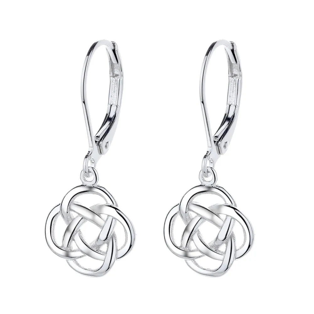 Sterling Silver Celtic Leverback Earrings - 22mm L x 5mm W sold by Zulily product image thumbnail 2