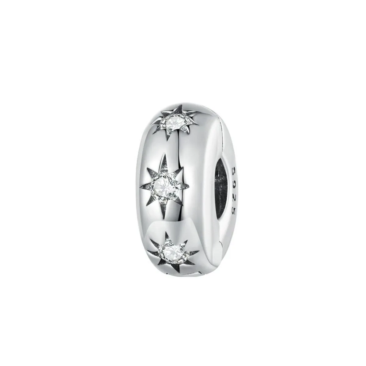 Cubic Zirconia & Sterling Silver Northern Star Stopper Charm sold by Zulily
