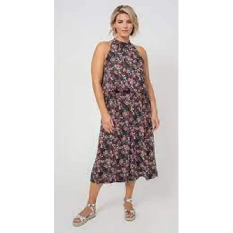 Leota Women's Confetti Floral & Taylor Skyler Cropped Jumpsuit Black Size 2X sold by Zulily