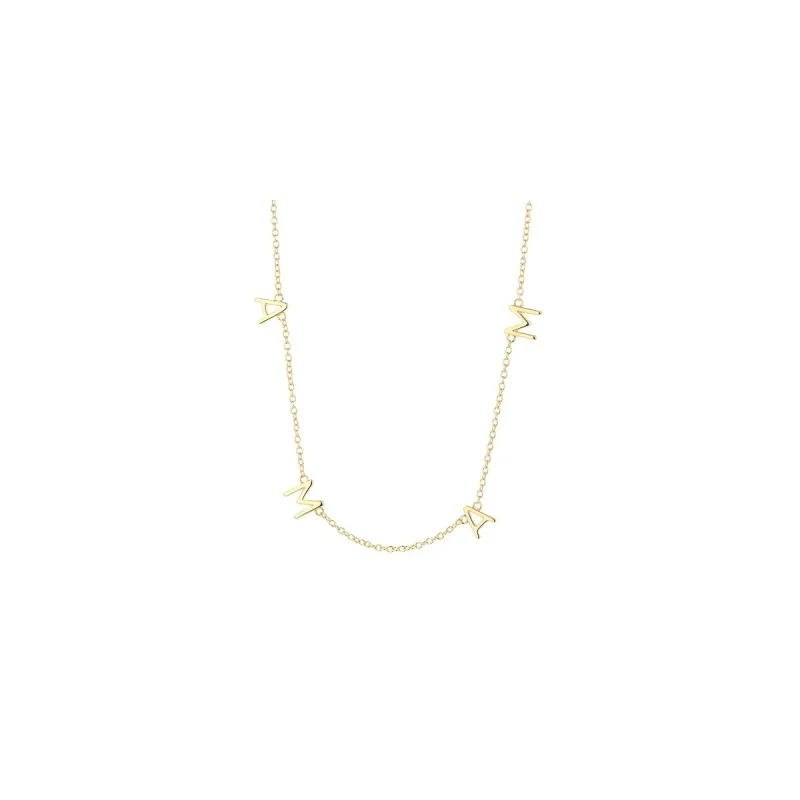 14K Gold Mama Bib Necklace - 14" sold by Zulily