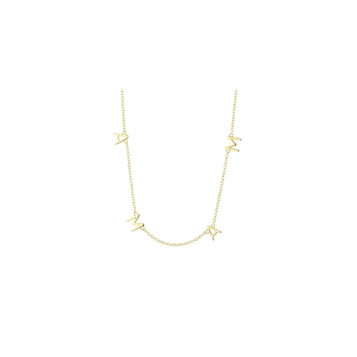 14K Gold Mama Bib Necklace - 14" sold by Zulily
