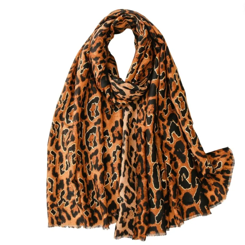 Cheetah Scarf With Fringe sold by Zulily