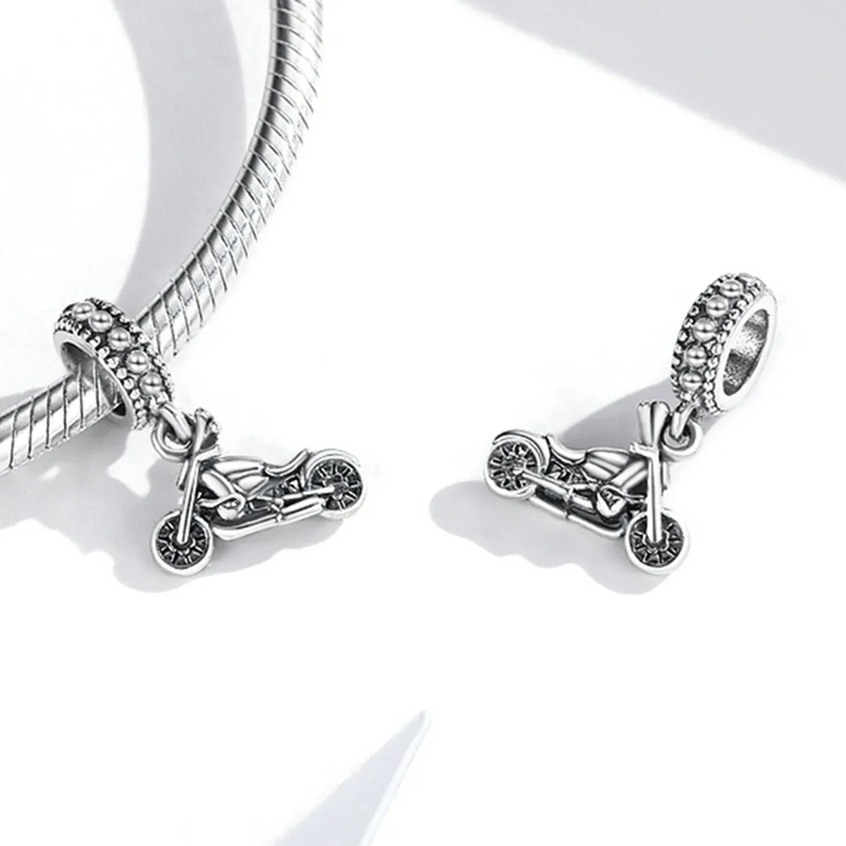 Sterling Silver Dangling Motorcycle Charm sold by Zulily product image thumbnail 3