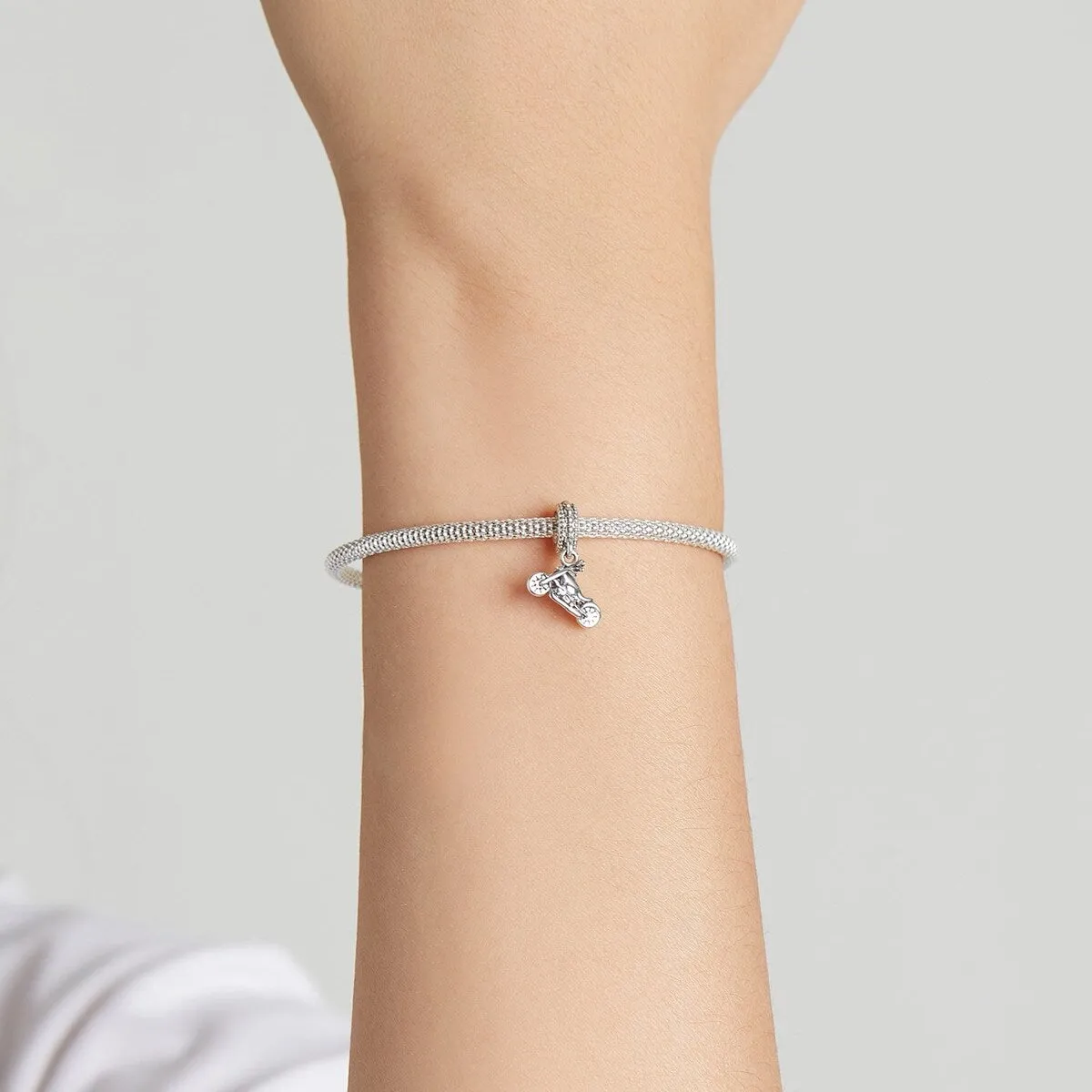 Sterling Silver Dangling Motorcycle Charm sold by Zulily product image thumbnail 4