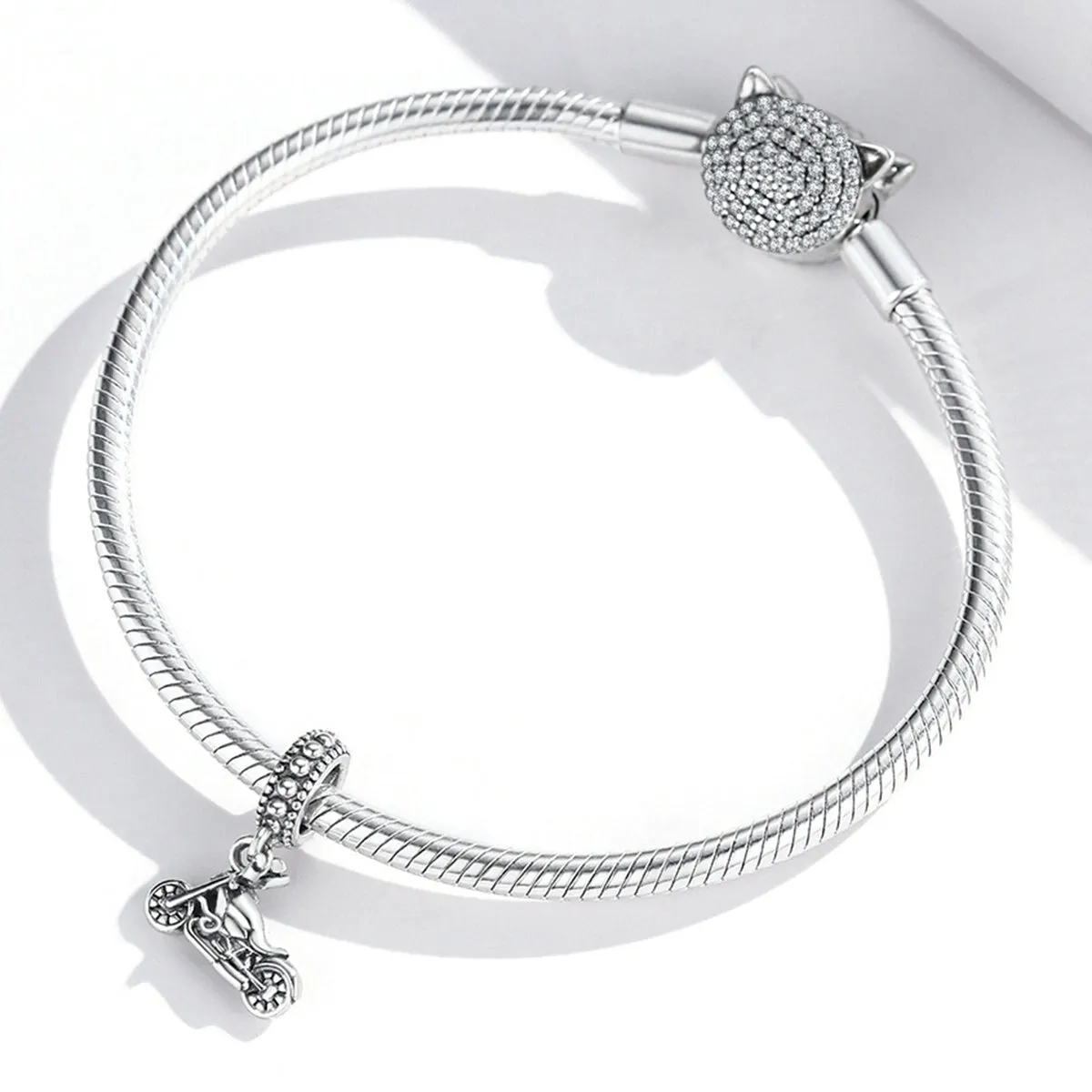 Sterling Silver Dangling Motorcycle Charm sold by Zulily product image thumbnail 2