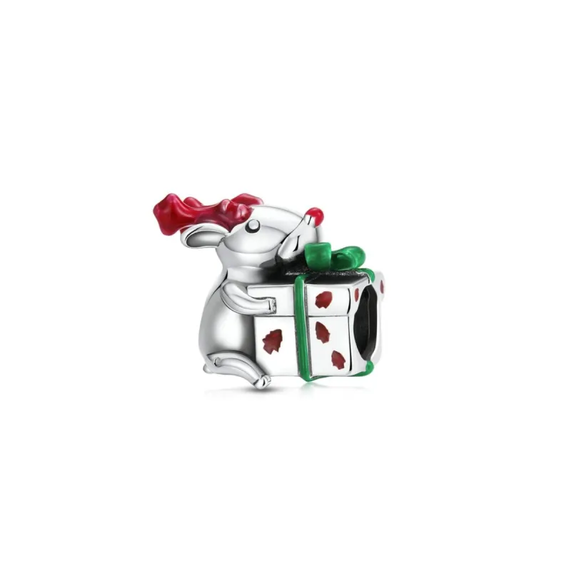 Sterling Silver & Cubic Zirconia Mouse & Bow-Covered Gift Charm sold by Zulily