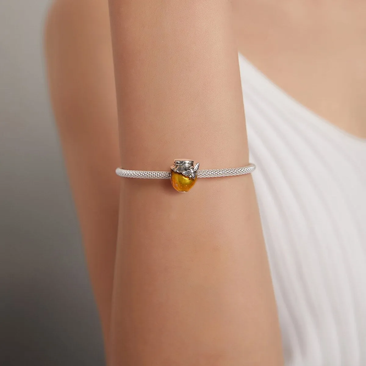 Yellow Sterling Silver Honey Pot & Bee Charm sold by Zulily product image thumbnail 4