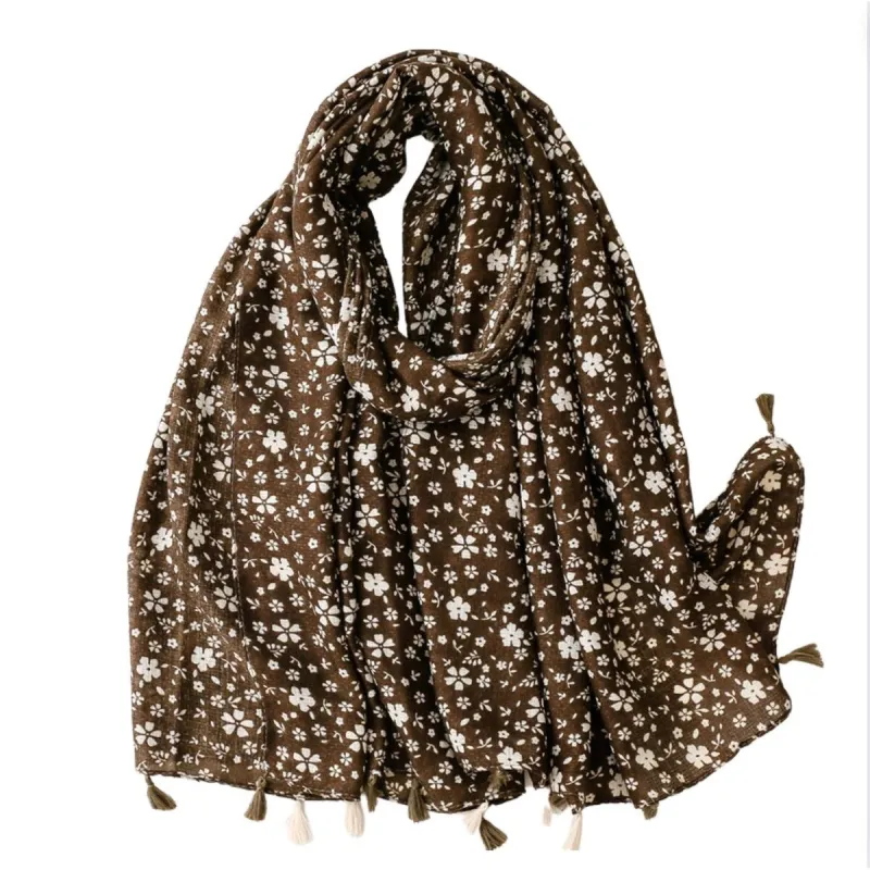 Brown Dainty Flower Scarf sold by Zulily